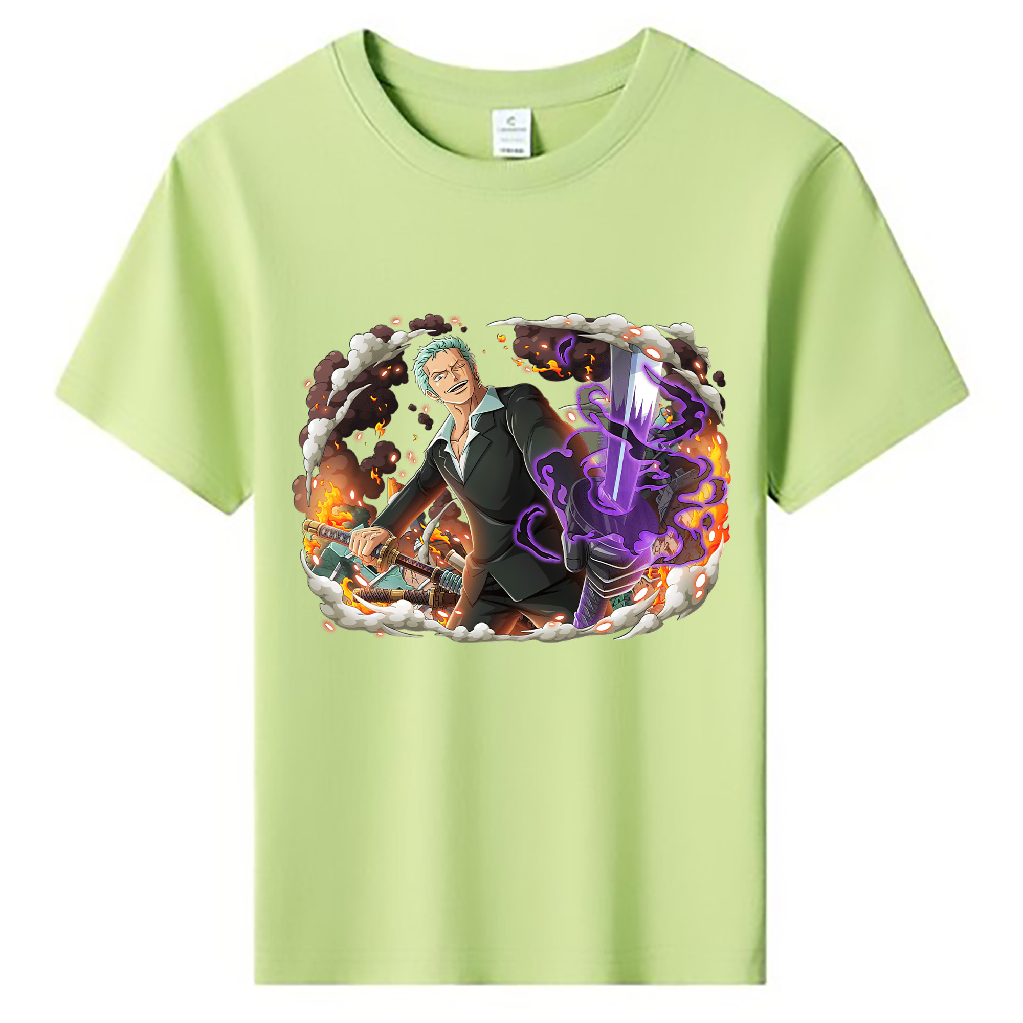 ワンピース ロロノア・ゾロ ONE PIECE Roronoa Zoro 綿100％キッズTシャツ（フロントプリント）